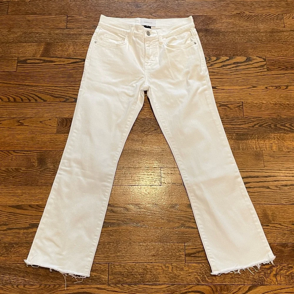 Current/Elliott Cropped White Jeans